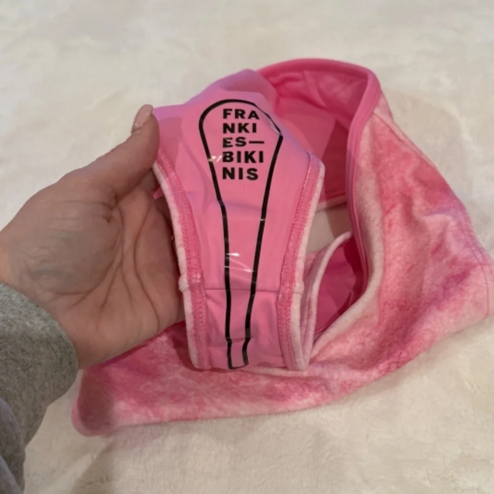New! Frankie’s Bikinis Pink Anne Terry Full Coverage Bikini Bottom 31521
